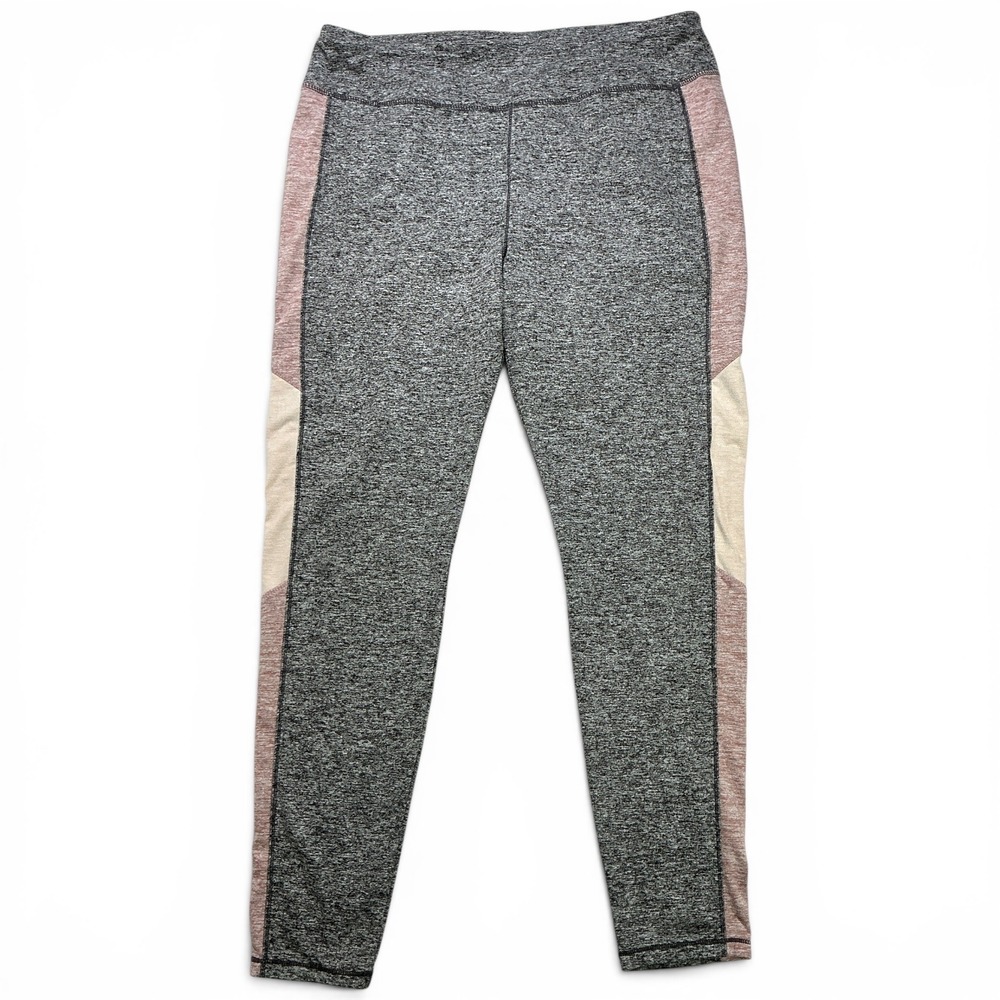 Serene Tangerine Gray Mauve Leggings Women XL Colorblock Space Dye F11205D672